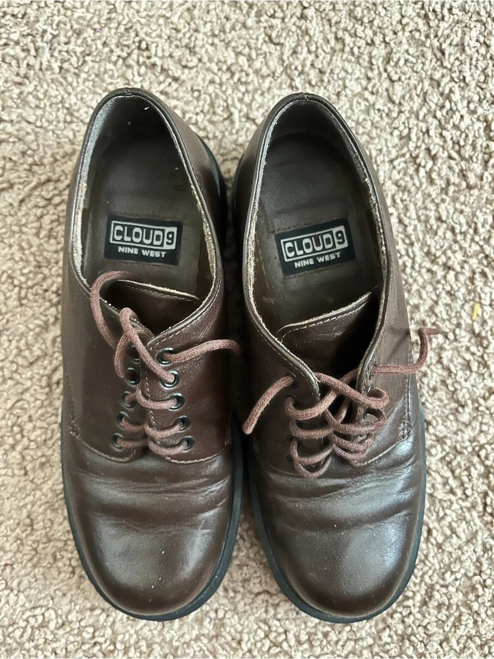 Men's Brown Leather Derby Dress Shoes - Classic Lace-Up